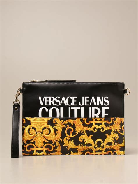 versace clutch bag original|versace handbags with big zipper.